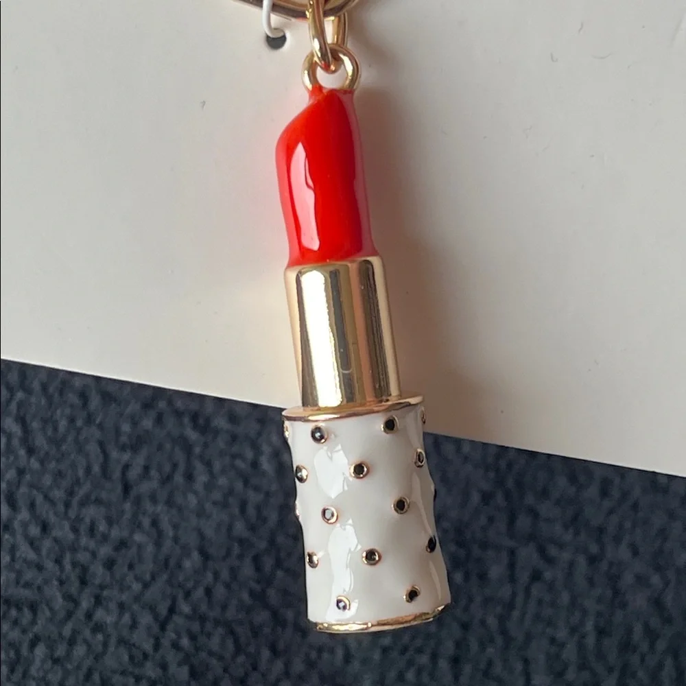 NWT Kate Spade Lipstick Bag Charm Keychain